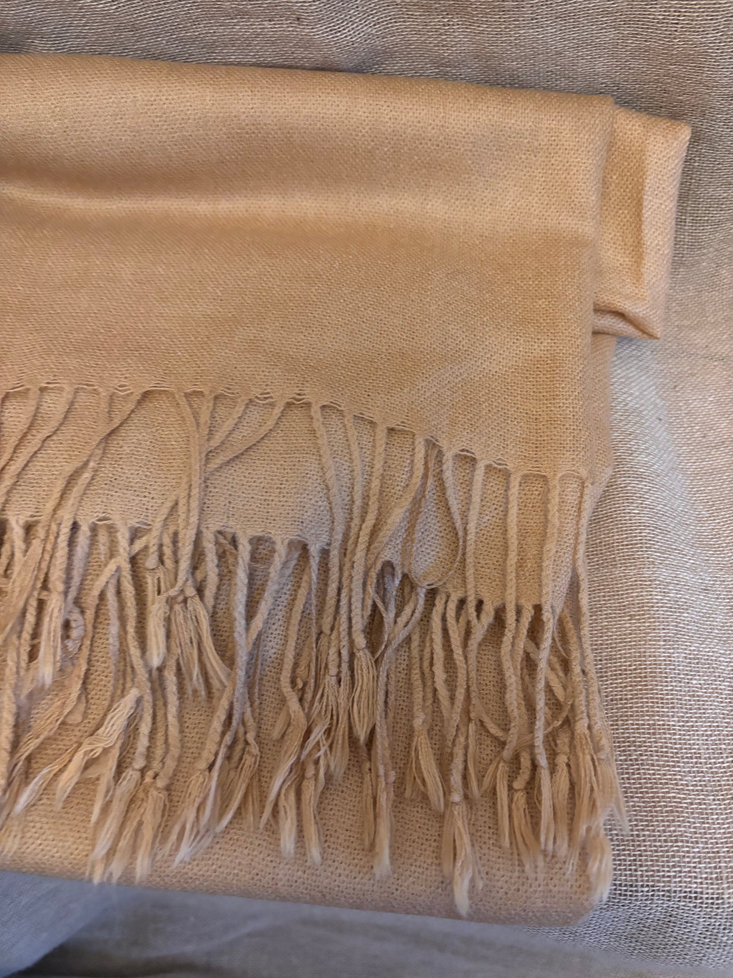 Scarf - plain biscuit coloured