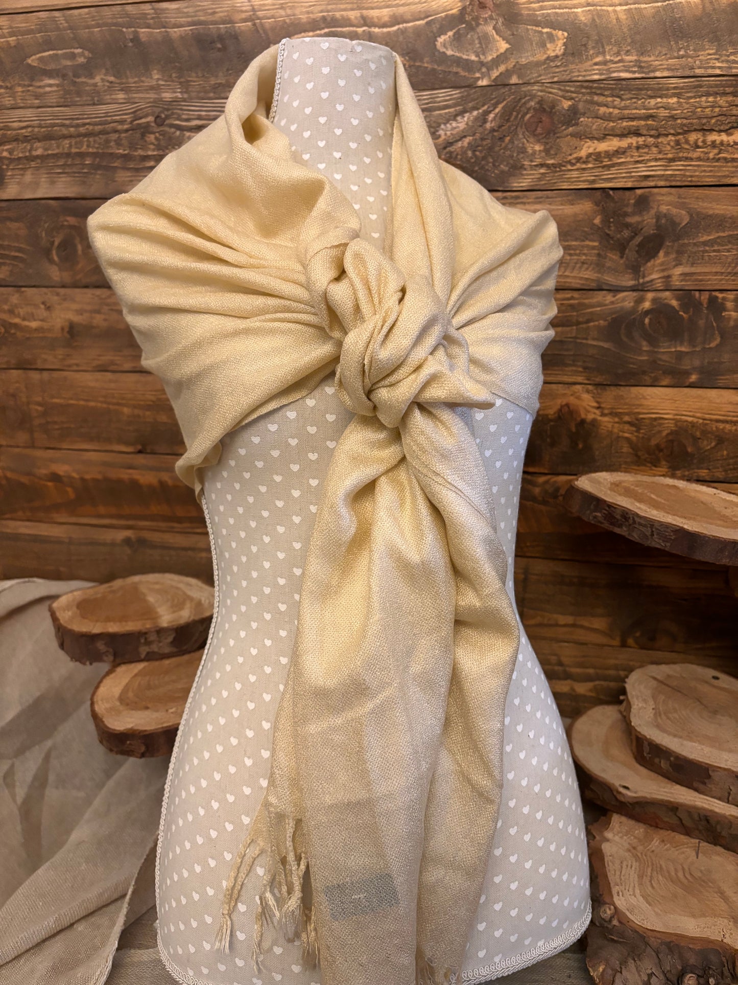 Cream scarf - plain