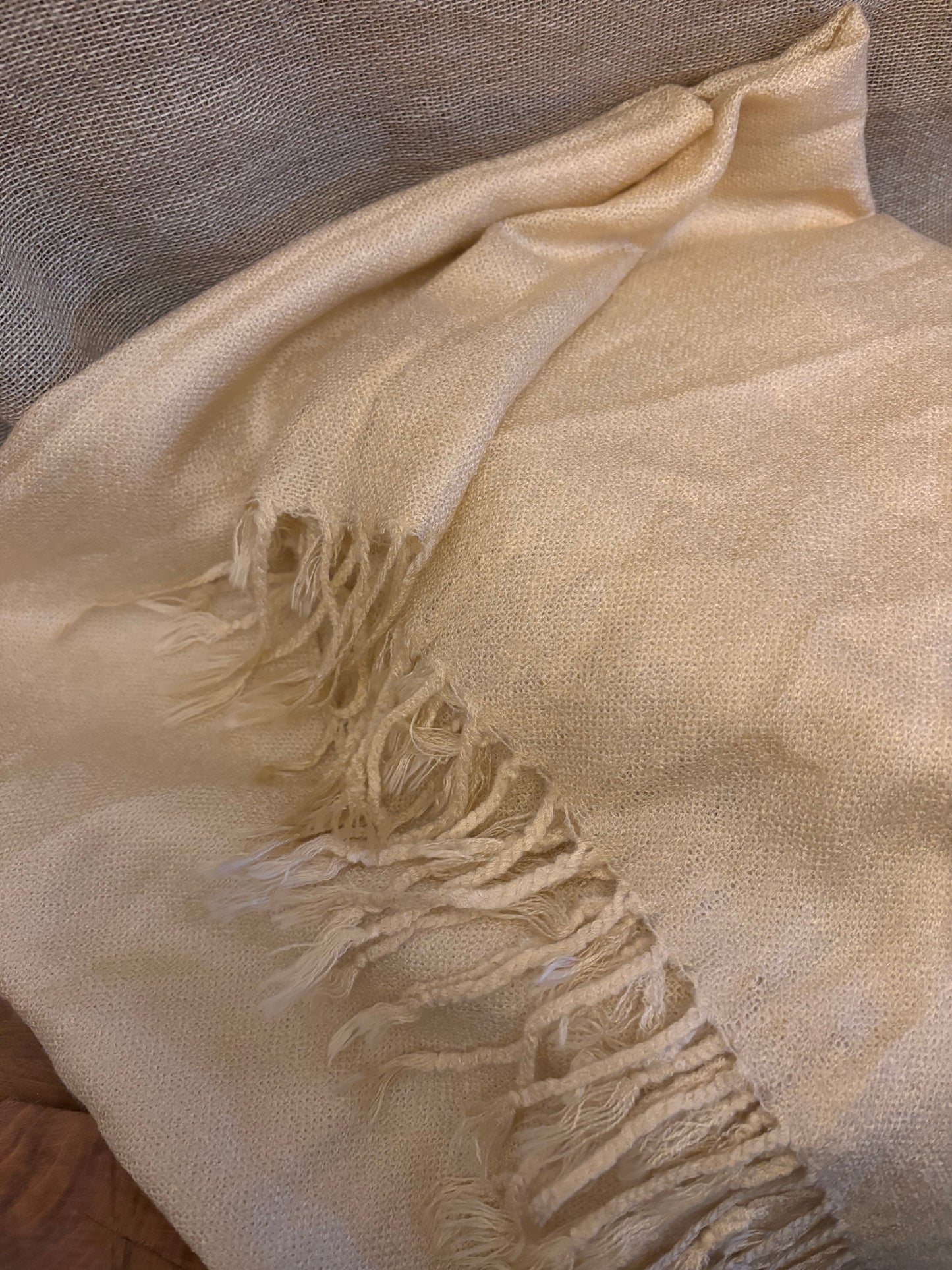 Cream scarf - plain