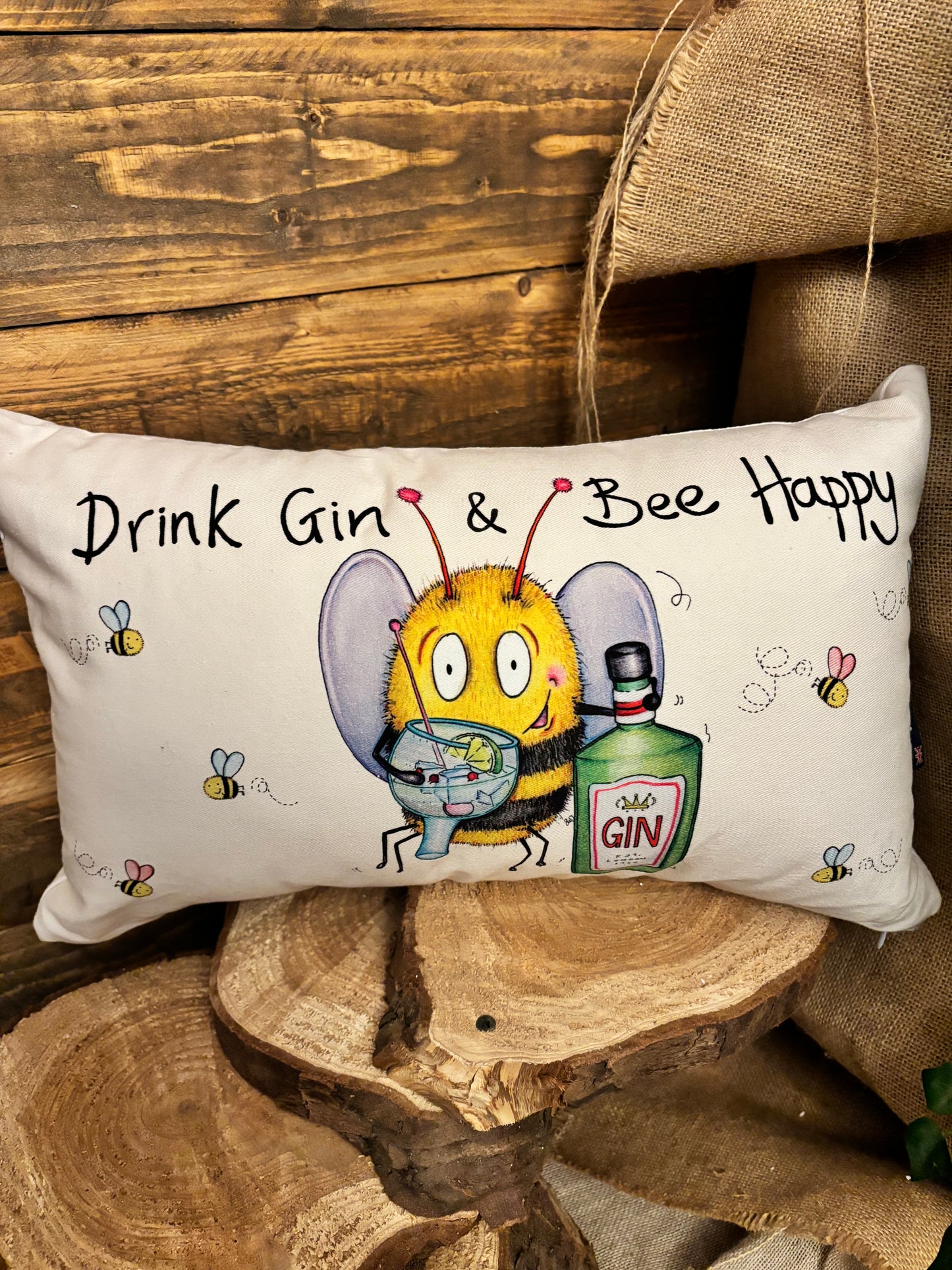 Bee Gin Small Cushion