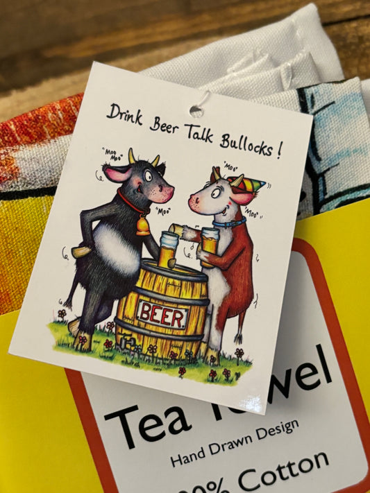 Drink Beer Talk Bullocks Teatowel