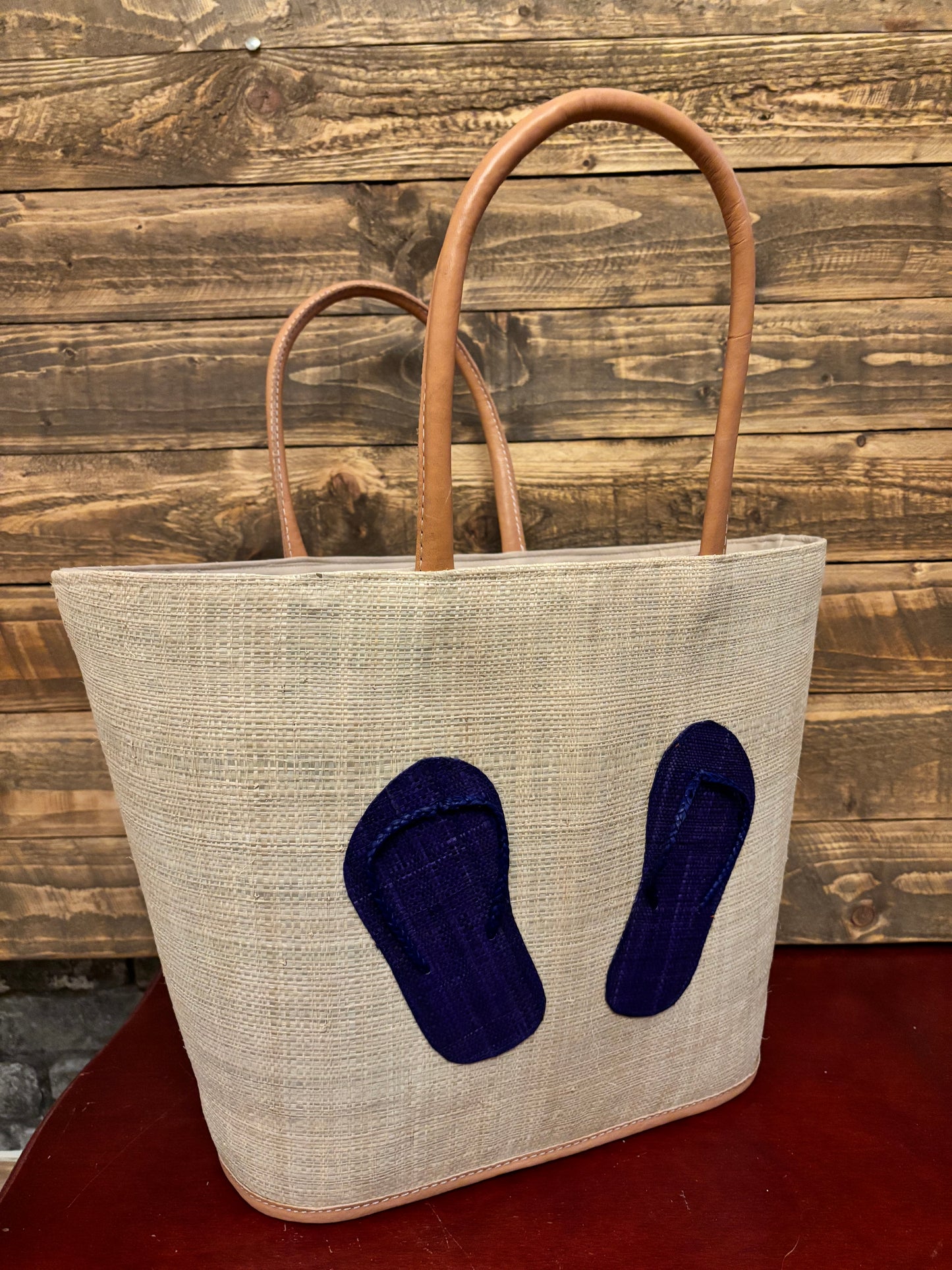 Flip Flop Beach Bag Natural