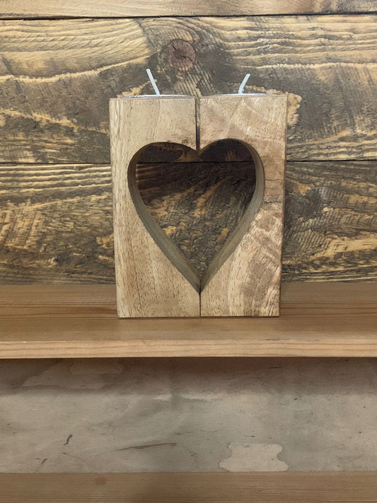 Heart shaped tea light holder