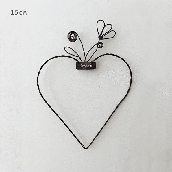 Wire hanging heart - Dream