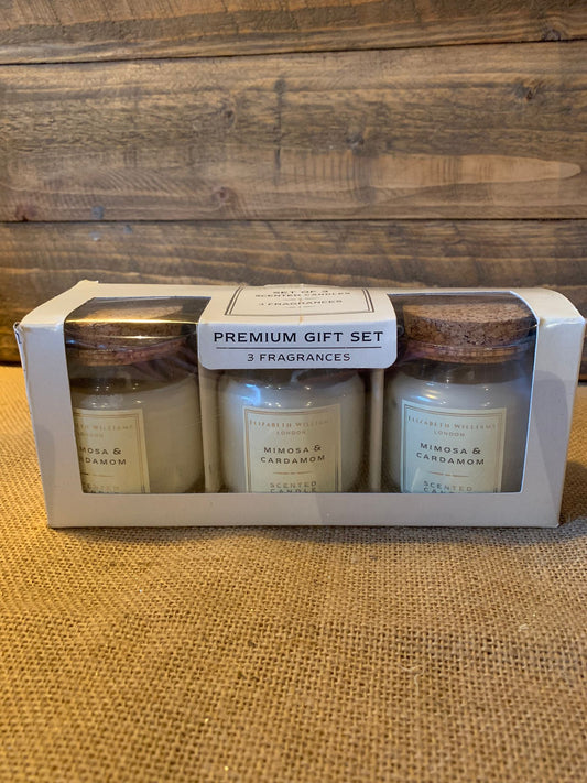 Set of 3 scented candles